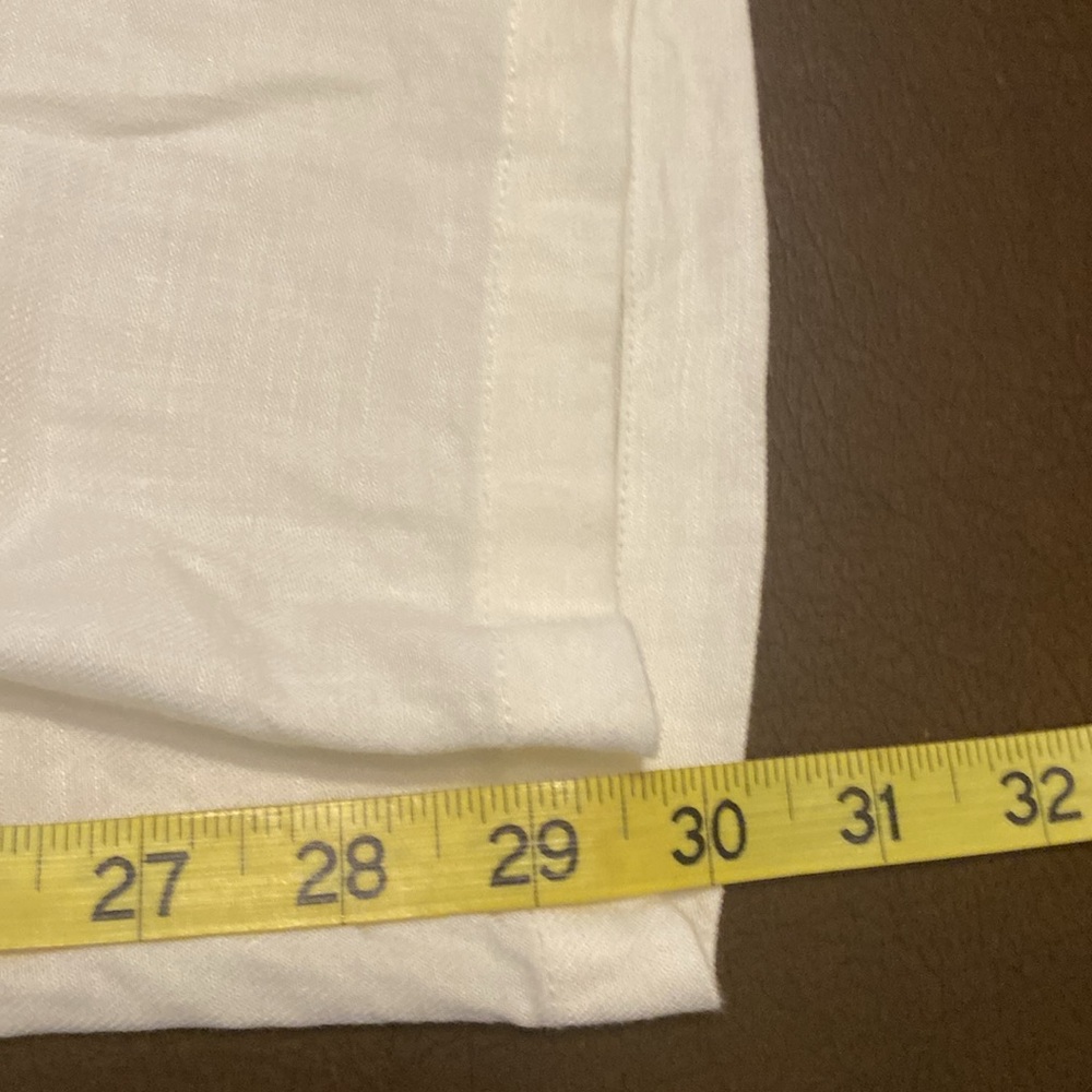 NAP Loungewear Off-Centre Straight Leg Pants white size small linen wide - Picture 11 of 11